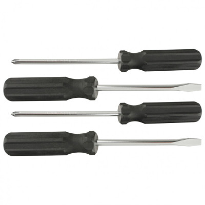 Набор отверток 4шт.(SL5x100,6x100, PH1x100,2x100), углеродистая сталь, пластиковая рукоятка 13220 Sparta