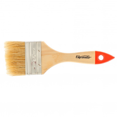 Кисть плоская Slimline 2,5" (63 мм), натуральная щетина, деревянная ручка 824355 Sparta