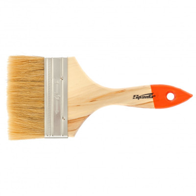 Кисть плоская Slimline 4" (100 мм), натуральная щетина, деревянная ручка 824455 Sparta