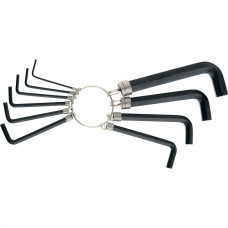 Набор ключей имбусовых HEX, 1,5–10 мм, CrV, 10 шт., оксидированные, на кольце 112665 Sparta